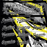 Custom Name and Number 3D Pattern Gray Black-Gold Bomber Varsity Letterman Jacket Personalized Gray Black-Gold 3D Pattern
