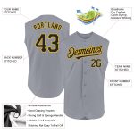 Personalized Authentic Gray Black-Gold Sleeveless Baseball Jersey for Men Personalized Gray Black-Gold Authentic Sleeveless