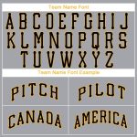 Custom Team Name and Number Baseball Jersey - Personalized Gray Black-Gold Design Personalized Gray Black-Gold Baseball Jersey