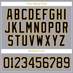Custom Team Name and Number Baseball Jersey - Personalized Gray Black-Gold Design Personalized Gray Black-Gold Baseball Jersey