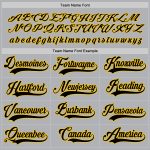 Custom Name Number Hockey Jersey - Personalized Gray Black Gold Team Jersey Personalized Gray Black-Gold Hockey Jersey Team