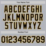 Custom Name and Number Authentic Baseball Jersey - Personalized Gray Black Gold Line Design Personalized Gray Black-Gold
