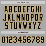 Custom Name Number Unisex Softball Jersey Gray Black Gold Two-Button Personalized Team Gear Personalized Gray Black-Gold