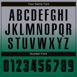 Custom Name Number Soccer Jersey - Personalized Long Sleeve Fade Gray Black Kelly Green Uniform Personalized Gray Black-Kelly