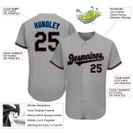 Custom Name Number Personalized Baseball Jersey Gray Black Light Blue Authentic Team Personalized Gray Black-Light Blue Authentic