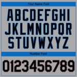 Custom Name Number Personalized Baseball Jersey Gray Black Light Blue Authentic Team Personalized Gray Black-Light Blue Authentic
