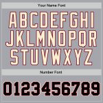 Custom Basketball Jersey with Personalized Name & Number - Gray Black Maroon Authentic Throwback Design Personalized Gray