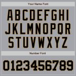 Custom Name and Number Baseball Jersey - Personalized Gray Black and Old Gold Authentic Team Apparel Personalized Gray Black-Old
