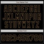 Custom Name and Number Baseball Jersey - Personalized Gradient Gray and Black with Old Gold Highlights Personalized Gray