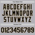 Customizable Throwback Baseball Jersey - Personalized Gray Black Old Gold Mesh with Team Name & Number Personalized Gray