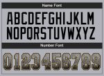 Custom Team Football Jersey with Personalized Name and Number - Gray Black Old Gold Mesh Drift Design Personalized Gray Black-Old
