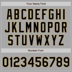 Custom Name and Number Two-Button Unisex Softball Jersey - Personalized Gray Black-Old Gold Design Personalized Gray Black-Old