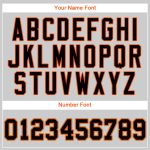 Custom Name and Number Personalized Baseball Jersey - Gray Black-Orange Authentic Team Jersey Personalized Gray Black-Orange