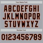 Custom Name and Number Personalized Gray Black-Orange Baseball Jersey Authentic Raglan Sleeves Personalized Gray Black-Orange