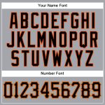 Custom Personalized Baseball Jersey - Gray Black-Orange Sleeveless with Team Name and Number Personalized Gray Black-Orange