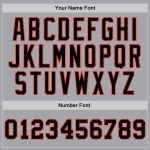 Custom Personalized Basketball Jersey - Gray Black-Orange with Team Name and Number Personalized Gray Black-Orange Authentic