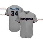 Custom Gray Black and Orange Baseball Jersey - Personalized Sports Apparel Personalized Gray Black-Orange Baseball Jersey