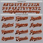 Custom Team Name Number Varsity Jacket Gray Black-Orange Two Tone Bomber Full-Snap Letterman Personalized Gray Black-Orange
