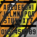Custom Team Name and Number Varsity Jacket 3D Pattern Gray Black Orange Gold Full-Snap Bomber Jacket Personalized Gray Black
