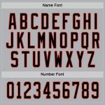 Custom Name & Number Gray Black-Orange Hockey Jersey - Personalized Team Apparel Personalized Gray Black-Orange Hockey Jersey