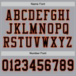 Customizable Gray Black-Orange Mesh Football Jersey with Personalized Name and Number - Authentic Team Gear Personalized