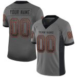 Custom Name Number Football Jersey Gray Black Orange Mesh Drift Fashion Team Personalized Gray Black-Orange Mesh Drift Fashion