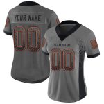 Custom Name Number Football Jersey Gray Black Orange Mesh Drift Fashion Team Personalized Gray Black-Orange Mesh Drift Fashion
