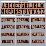 Custom Team Long Sleeve Performance T-Shirt with Personalized Name and Number in Gray, Black, Orange, and Old Gold Personalized