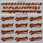 Custom Name Number Unisex Softball Jersey Gray Black Orange Old Gold Two-Button Design Personalized Gray Black Orange-Old