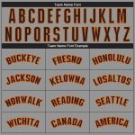 Custom Team Name and Number Gray Black-Orange Performance T-Shirt - Personalized Sportswear Personalized Gray Black-Orange