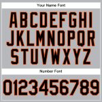 Custom Team Name Number Gray Black-Orange Performance Vapor Golf Polo Shirt Personalized Gray Black-Orange Performance Vapor