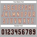 Custom Name and Number Authentic Baseball Jersey - Personalized Gray and Black Pinstripe with Crimson Trim Personalized Gray