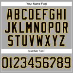 Custom Name and Number Personalized Black Gold Baseball Jersey with Gray Black Pinstripes - Authentic Team Gear Personalized