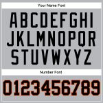 Custom Name Number Basketball Jersey Black Orange Gray Pinstripe Authentic Team Personalized Gray Black Pinstripe Black-Orange