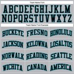 Custom Team Basketball Jersey with Name and Number, Gray Black Pinstripe, Black-Teal Authentic Design Personalized Gray Black
