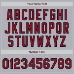 Custom Name and Number Unisex Softball Jersey - Personalized Gray Black Pinstripe Two-Button Design Personalized Gray Black