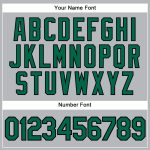 Custom Name Number Authentic Baseball Jersey Gray Black Pinstripe Kelly Green Personalized Gray Black Pinstripe Kelly Green