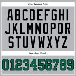 Custom Basketball Jersey - Personalized Gray Black Pinstripe, Kelly Green - Team Name & Number, Authentic Design Personalized