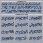 Custom Name and Number Personalized Baseball Jersey - Gray Black Pinstripe Light Blue Sleeveless Personalized Gray Black