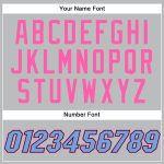 Custom Name and Number Personalized Basketball Jersey - Gray Black Pinstripe Light Blue Pink Authentic Team Jersey Personalized