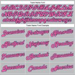 Custom Name and Number Personalized Basketball Jersey - Gray Black Pinstripe Light Blue Pink Authentic Team Jersey Personalized