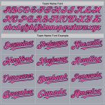 Custom Personalized Baseball Jersey with Gray Black Pinstripe and Light Blue-Pink Sleeveless Design - Team Name & Number