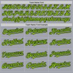 Custom Sleeveless Baseball Jersey with Personalized Name and Number - Gray Black Pinstripe Neon Green Design Personalized
