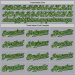 Custom Personalized Neon Green Black Baseball Jersey with Gray Black Pinstripe - Includes Team Name and Number Personalized