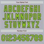 Custom Name Number Two-Button Softball Jersey Unisex Gray Black Pinstripe Neon Green Personalized Gray Black Pinstripe Neon