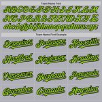 Custom Name Number Two-Button Softball Jersey Unisex Gray Black Pinstripe Neon Green Personalized Gray Black Pinstripe Neon