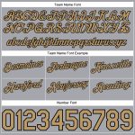 Custom Team Basketball Shorts - Personalized Gray Black Pinstripe with Old Gold-Black - Add Name and Number Personalized