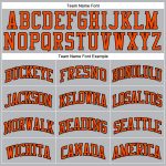 Custom Name Number Basketball Jersey - Personalized Gray Black Pinstripe Orange Authentic Team Personalized Gray Black Pinstripe