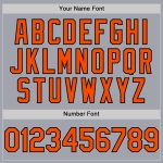 Custom Name Number Personalized Gray Black Pinstripe Orange Baseball Jersey Sleeveless Authentic Team Apparel Personalized