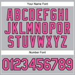 Custom Name and Number Personalized Pink Gray Black Pinstripe Baseball Jersey - Authentic Team Apparel Personalized Gray